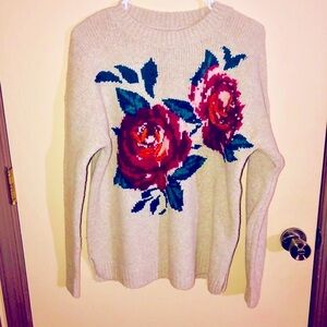 New Abercombie & Fitch rose print sweater🌹